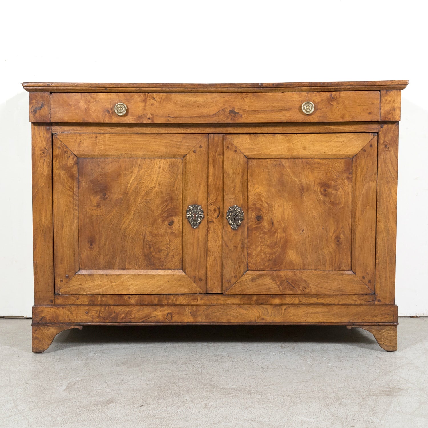 19th Century French Louis Philippe Period Burled Chestnut Buffet