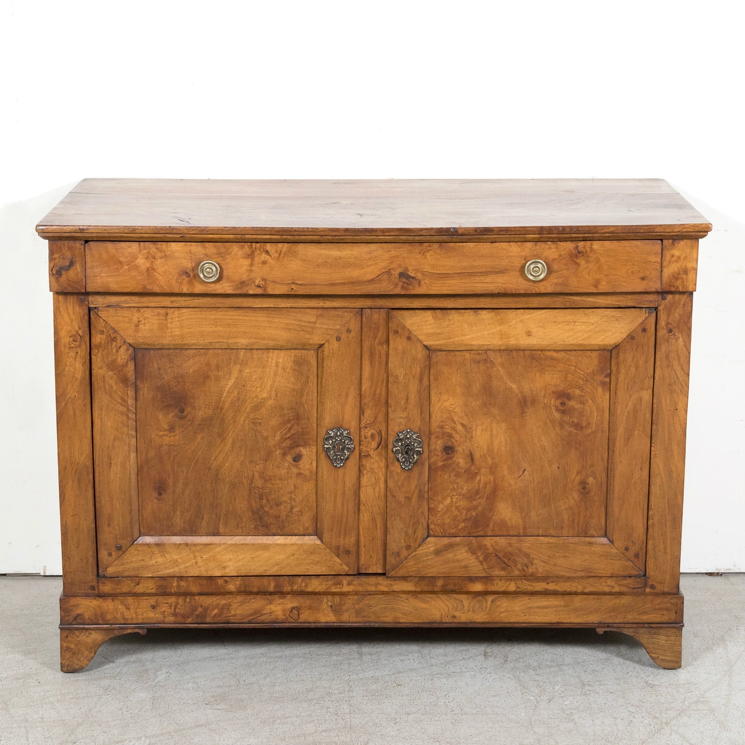 19th Century French Louis Philippe Period Burled Chestnut Buffet