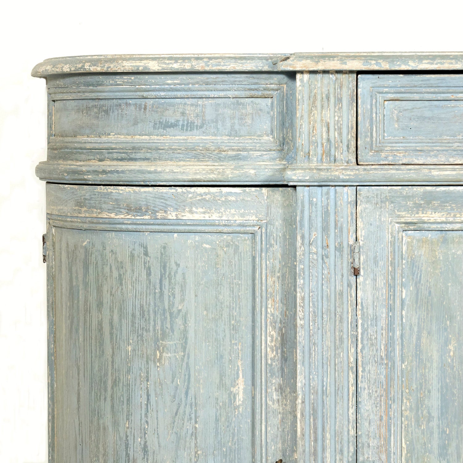Painted Italian Four-Door Demilune Enfilade Buffet