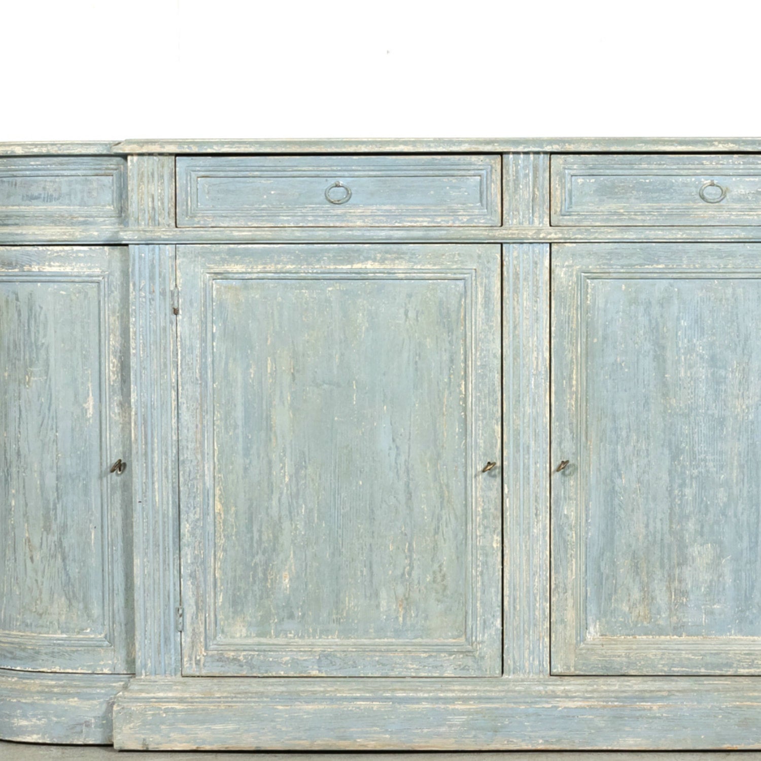 Painted Italian Four-Door Demilune Enfilade Buffet
