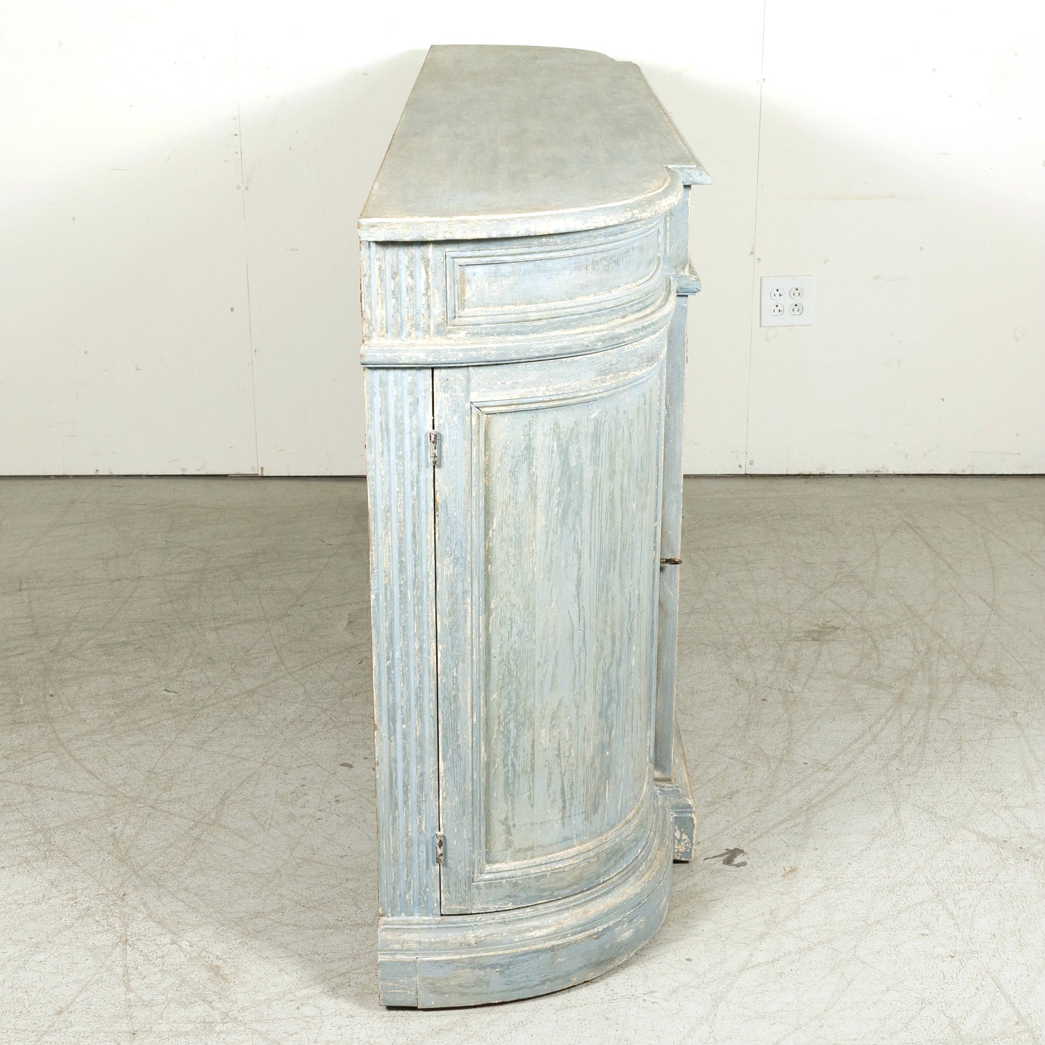 Painted Italian Four-Door Demilune Enfilade Buffet