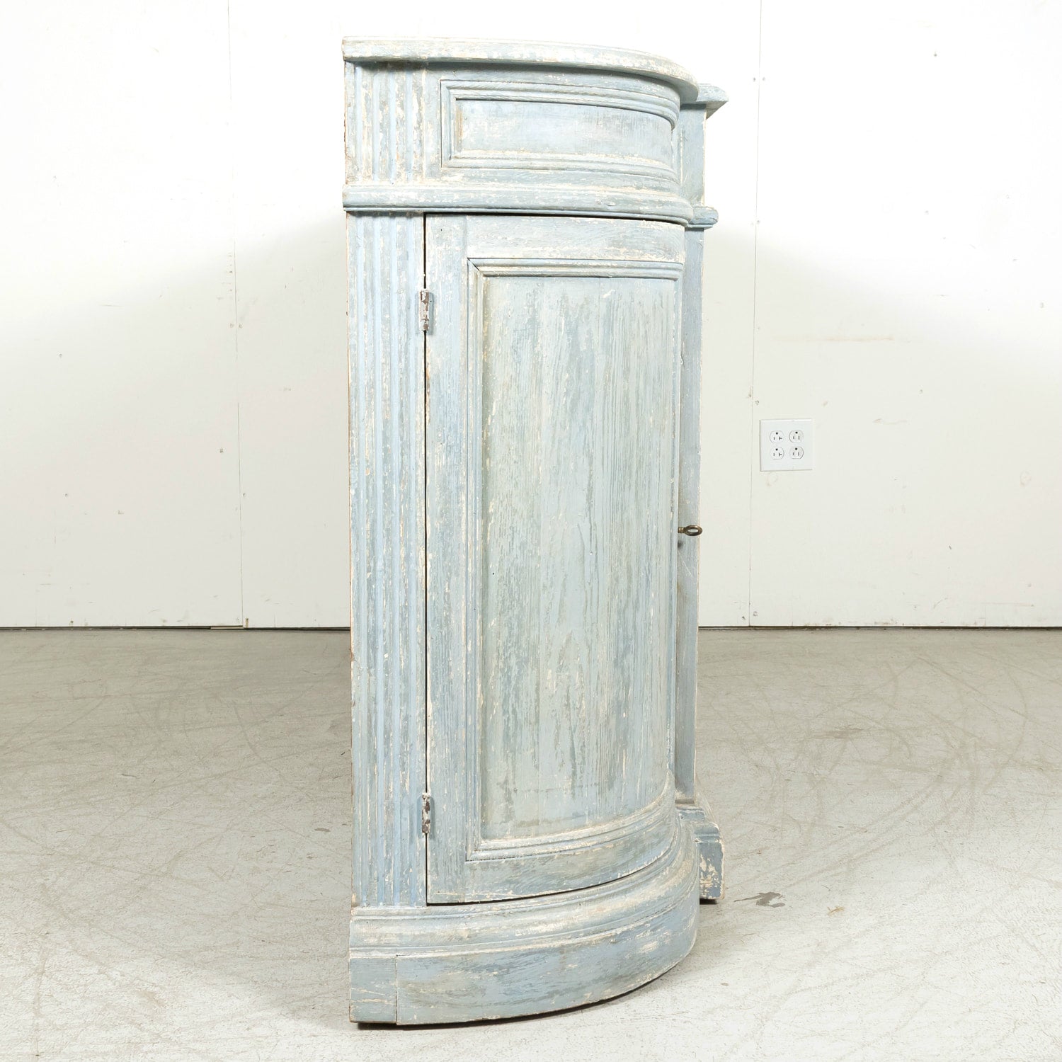 Painted Italian Four-Door Demilune Enfilade Buffet