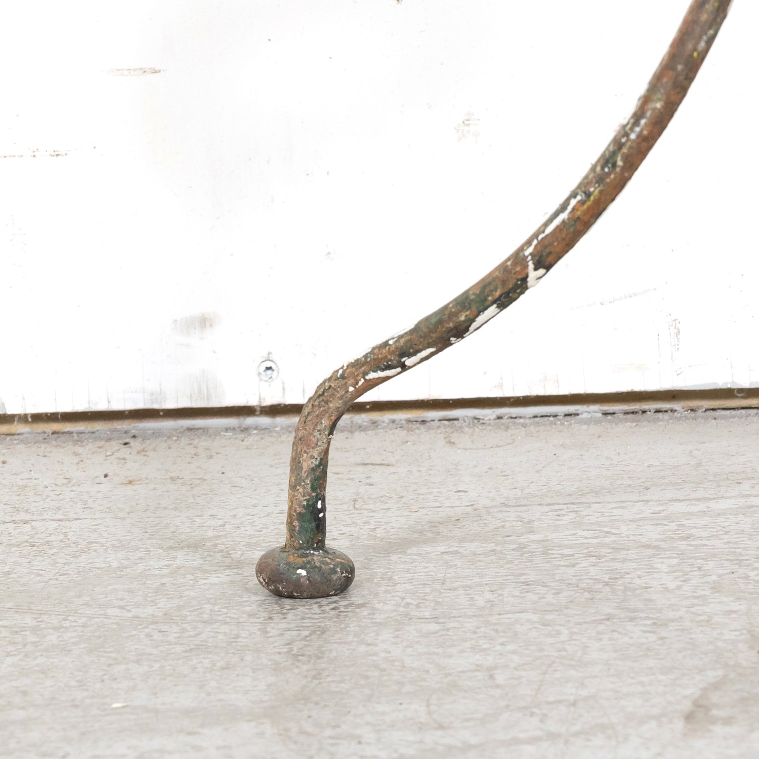 19th Century French Bistro or Garden Table with Round Slate Top and Painted Iron Base