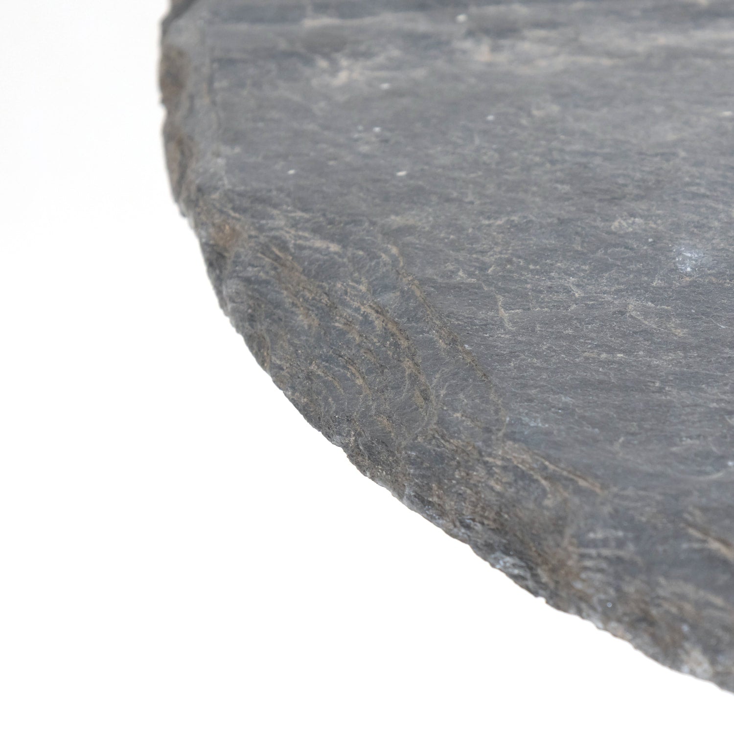 19th Century French Bistro or Garden Table with Round Slate Top and Painted Iron Base