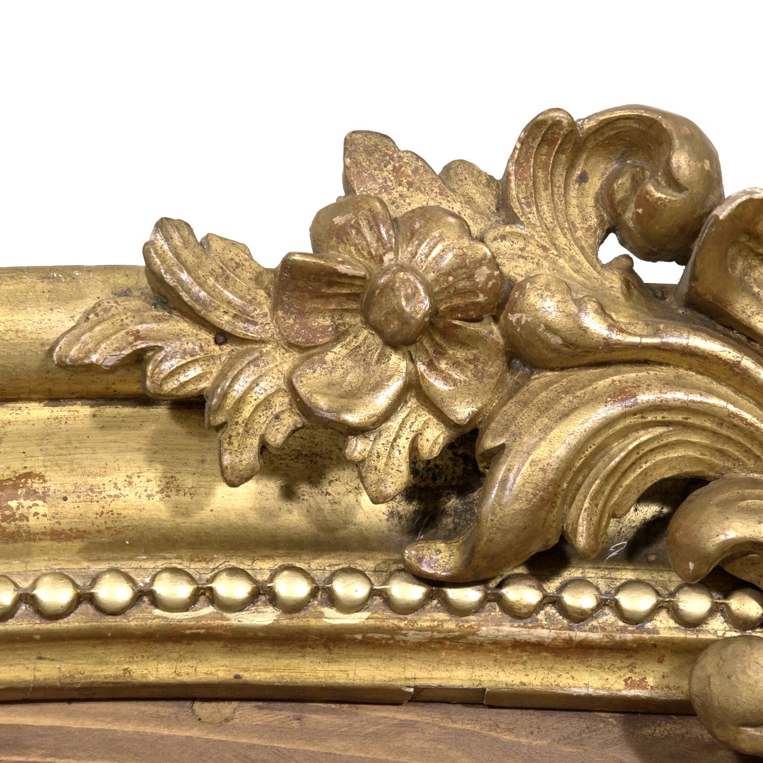 Pair of French Industrial Artist's Shelves or Display Shelves with 19th Century Louis XV Style Giltwood Pelmets