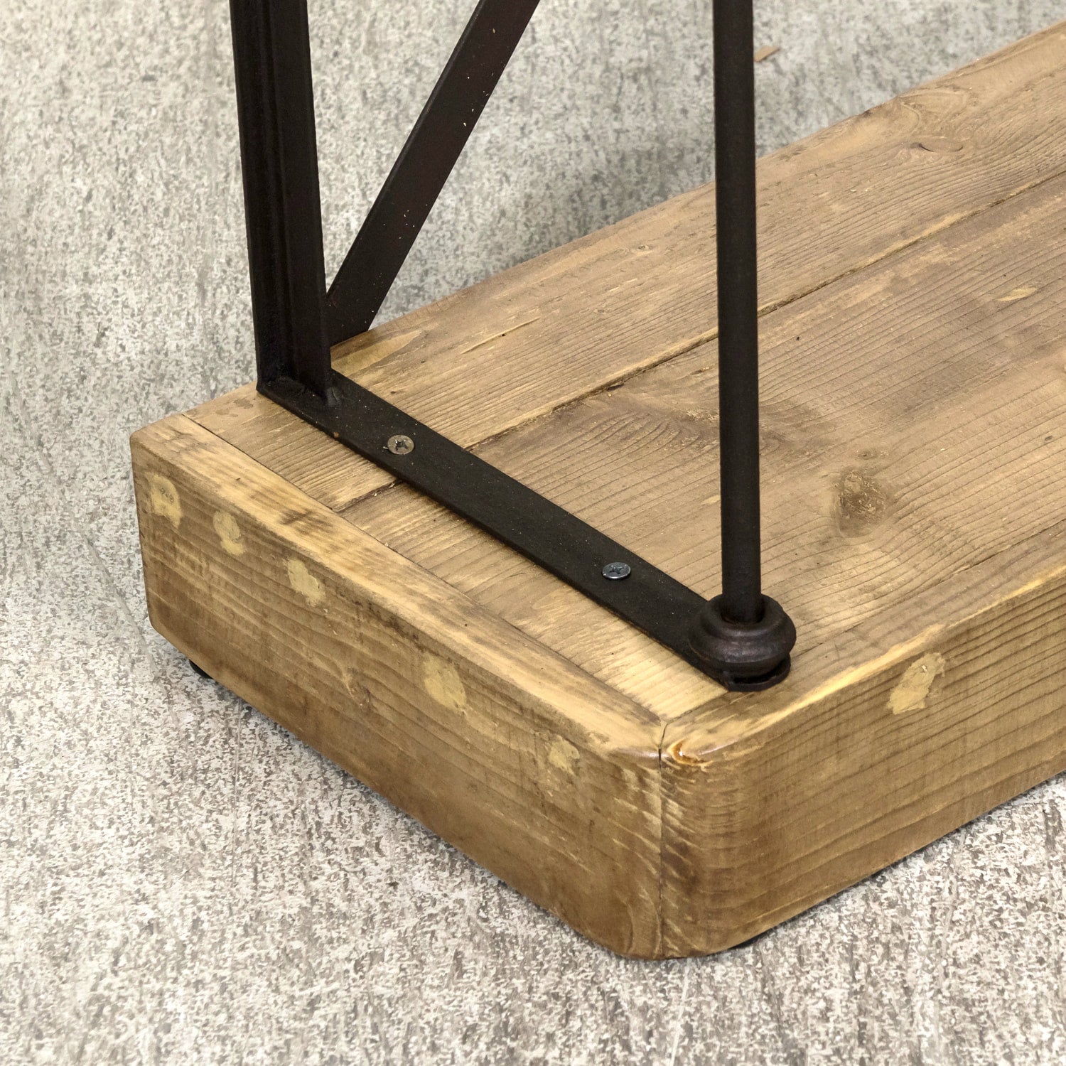 Pair of French Industrial Artist's Shelves or Display Shelves with 19th Century Louis XV Style Giltwood Pelmets