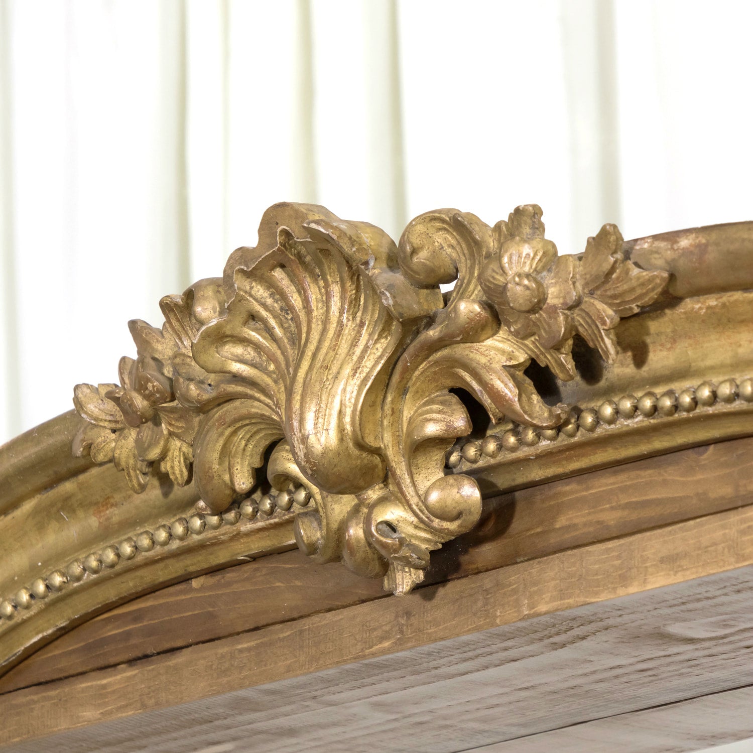 Pair of French Industrial Artist's Shelves or Display Shelves with 19th Century Louis XV Style Giltwood Pelmets