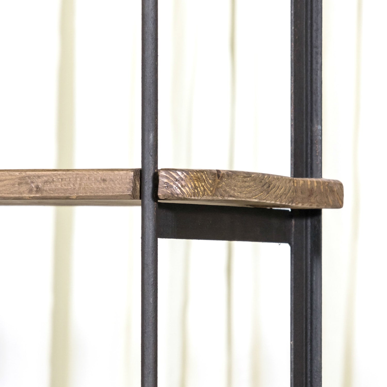 Pair of French Industrial Artist's Shelves or Display Shelves with 19th Century Louis XV Style Giltwood Pelmets