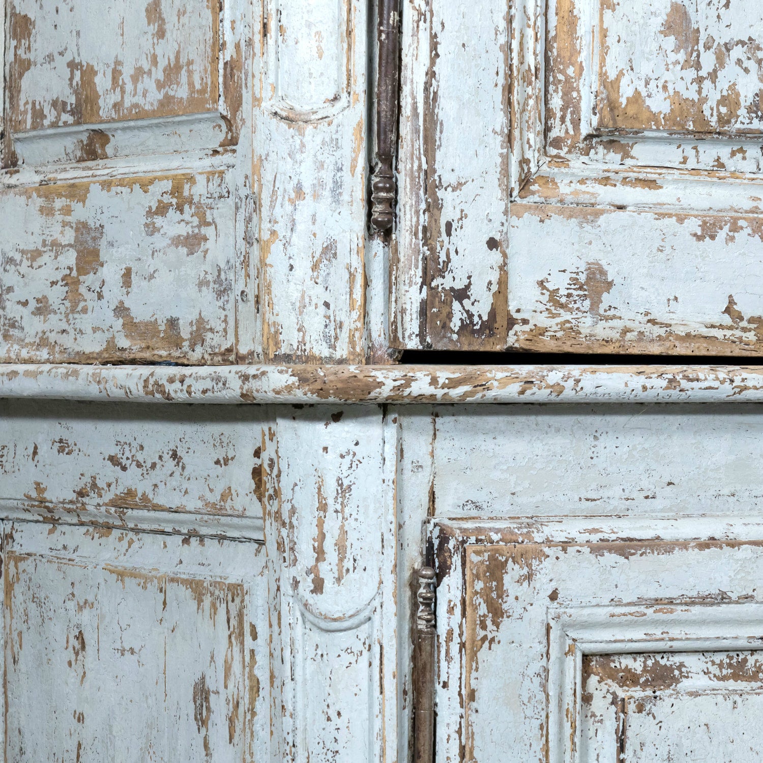 Large 17th Century French Louis XIV Period Painted Buffet Deux Corps