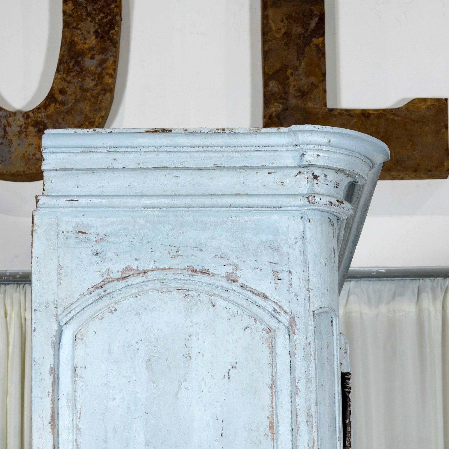 Large 17th Century French Louis XIV Period Painted Buffet Deux Corps