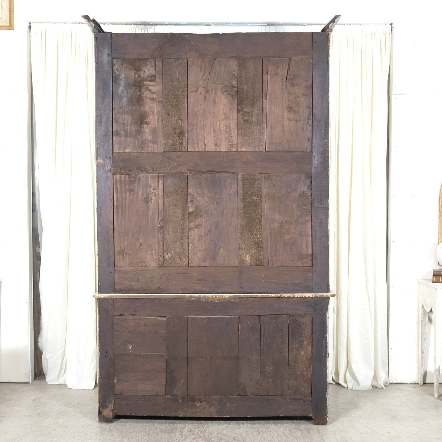 Large 17th Century French Louis XIV Period Painted Buffet Deux Corps