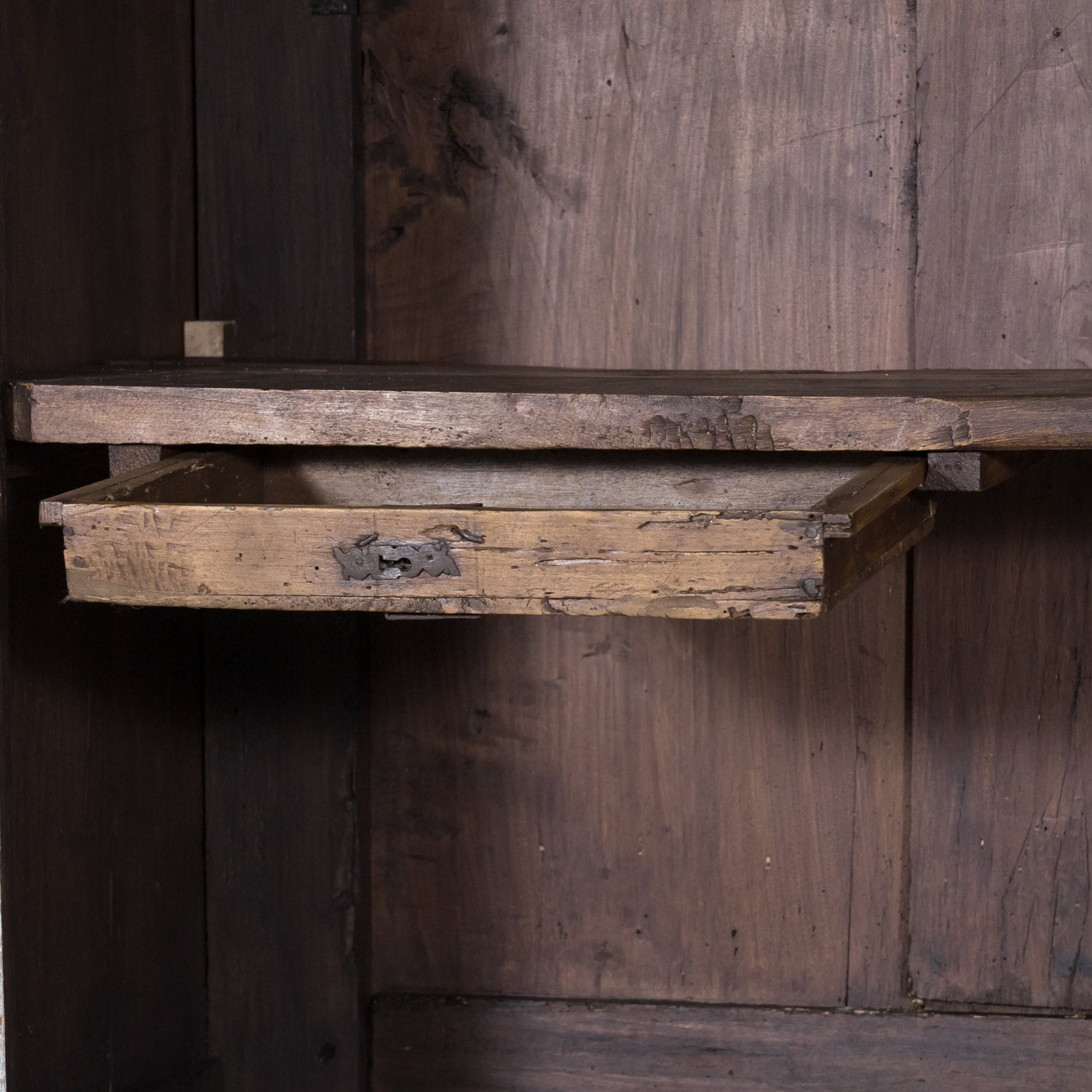 Large 17th Century French Louis XIV Period Painted Buffet Deux Corps