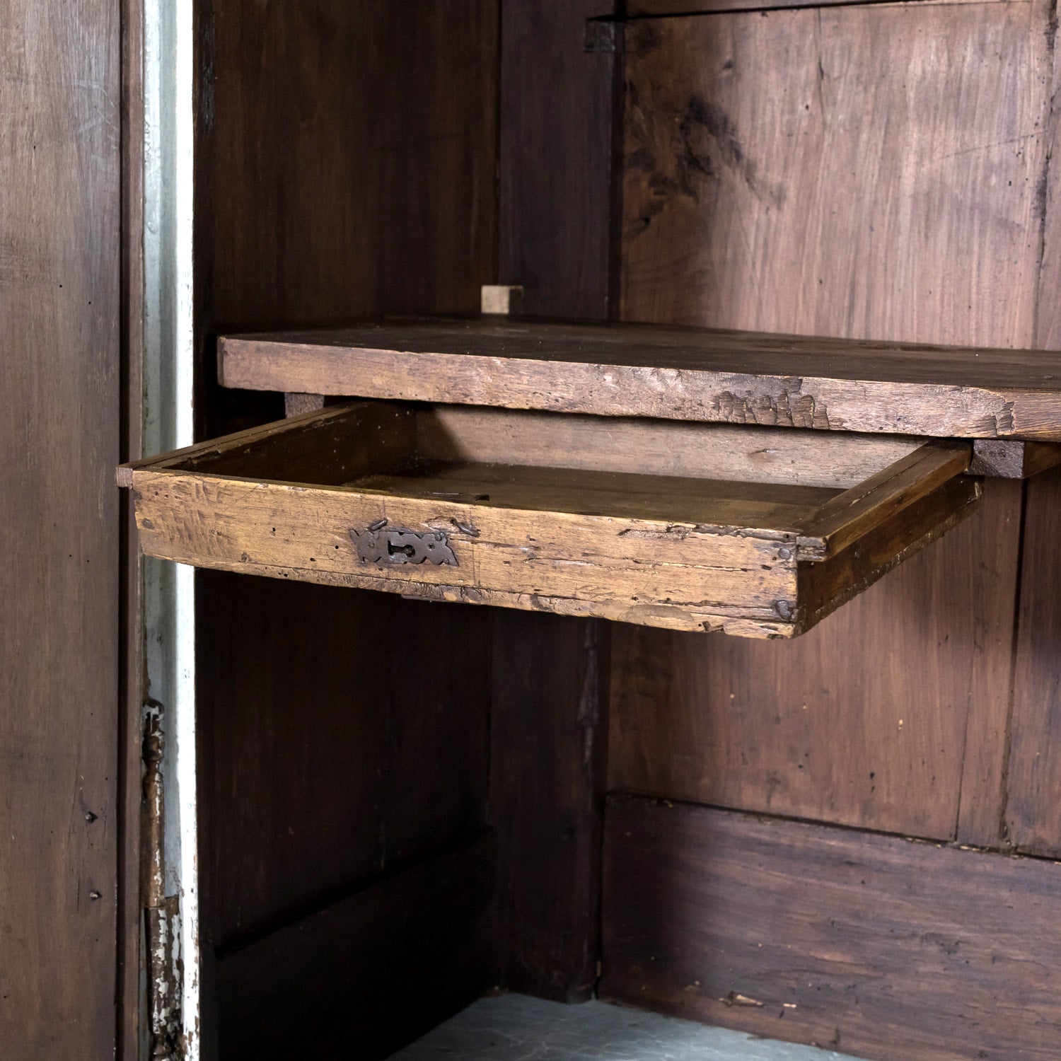 Large 17th Century French Louis XIV Period Painted Buffet Deux Corps