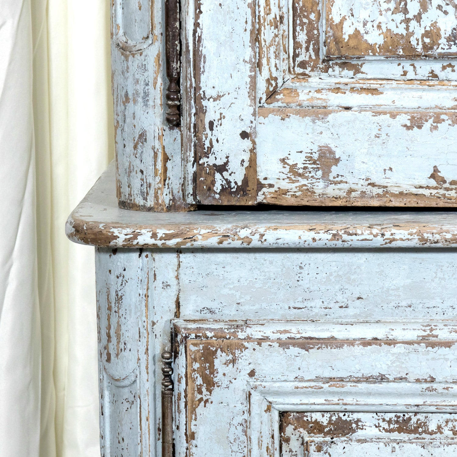 Large 17th Century French Louis XIV Period Painted Buffet Deux Corps