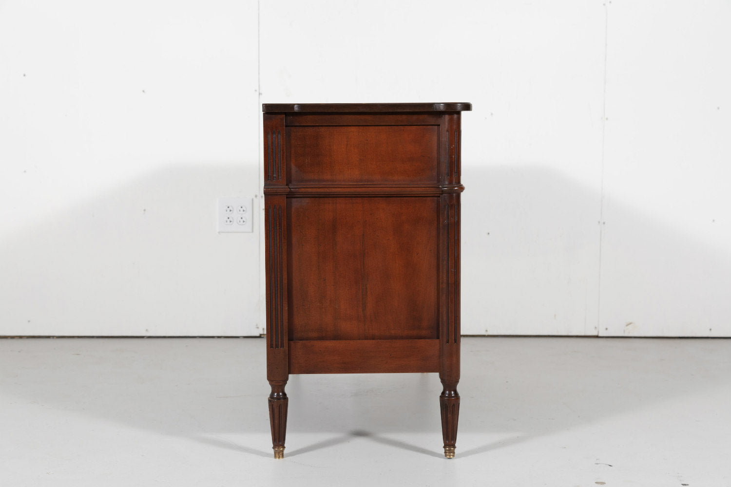 French Louis XVI Style Three-Drawer Walnut Commode 