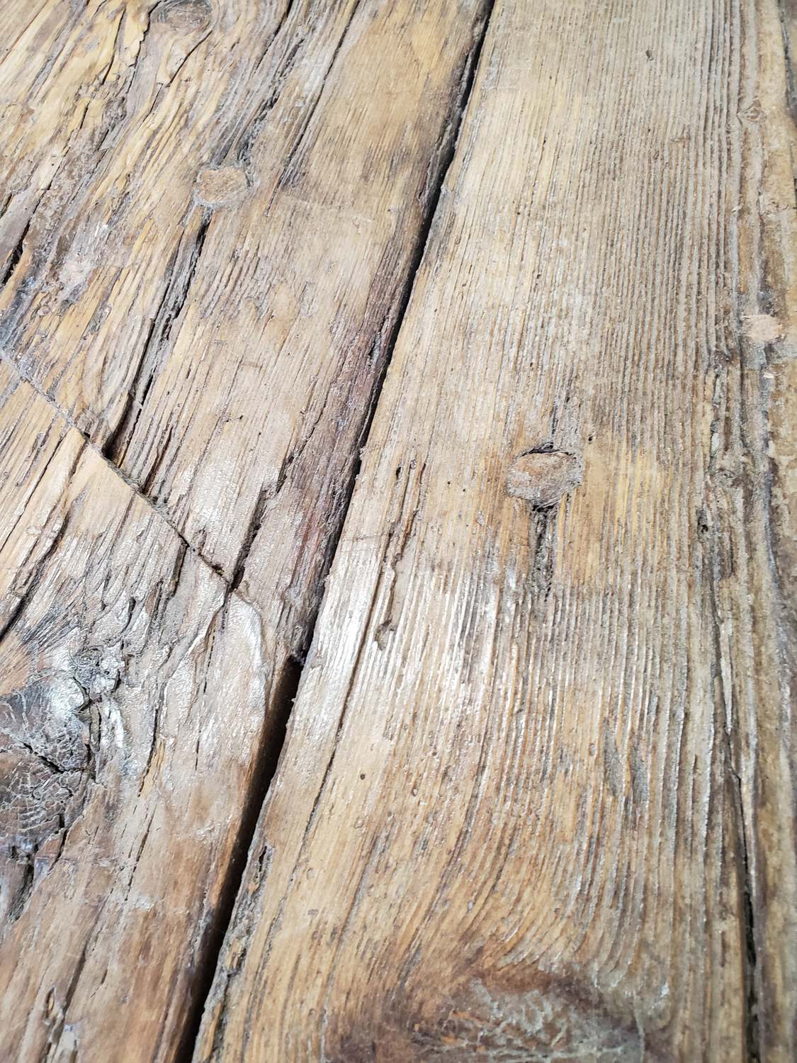 Early 18th Century French Trestle Table with Iron Stretcher