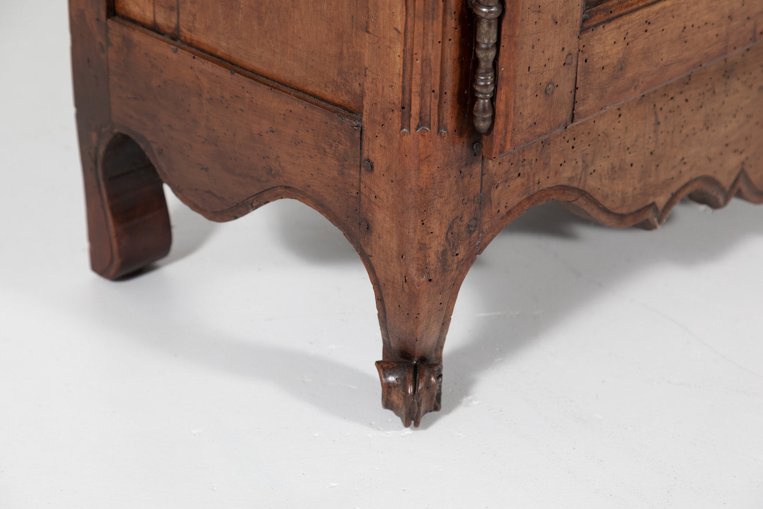 18th Century French Provincial Louis XV Period Cherry Buffet with Burled Walnut Inlay