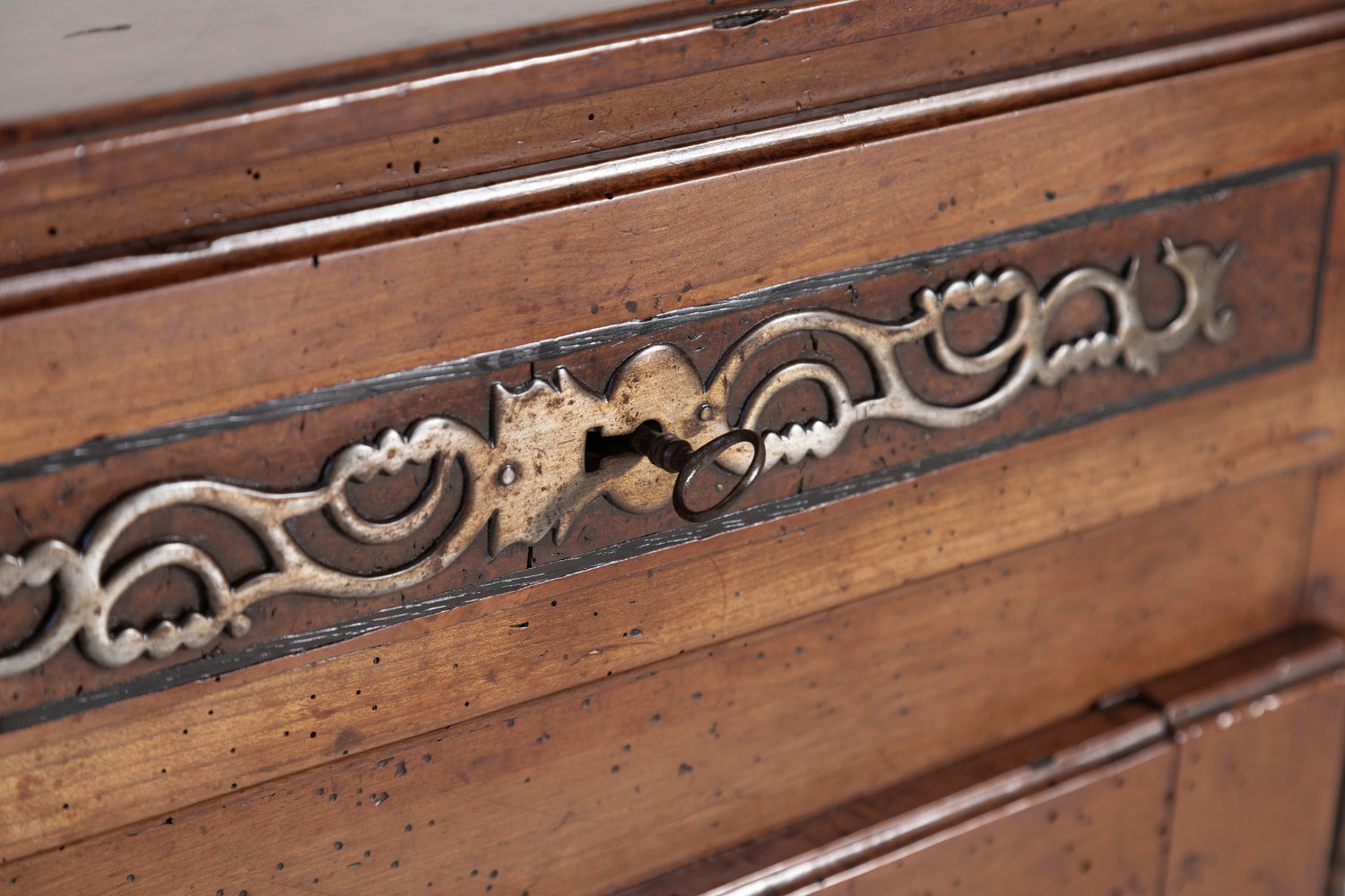 18th Century French Provincial Louis XV Period Cherry Buffet with Burled Walnut Inlay