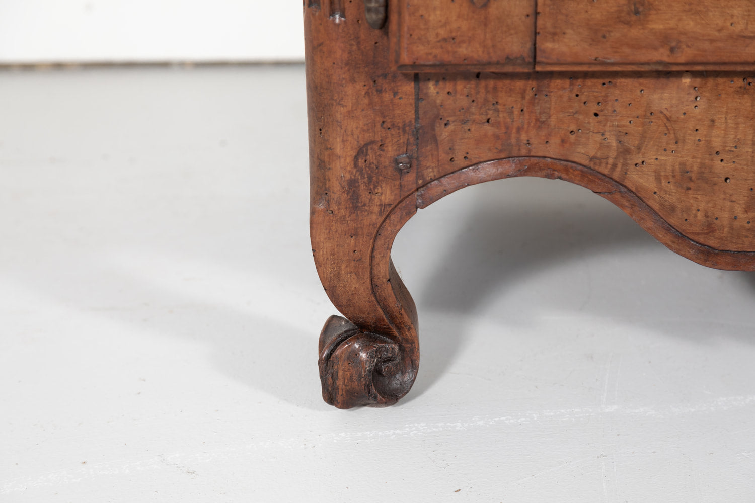 18th Century French Provincial Louis XV Period Cherry Buffet with Burled Walnut Inlay