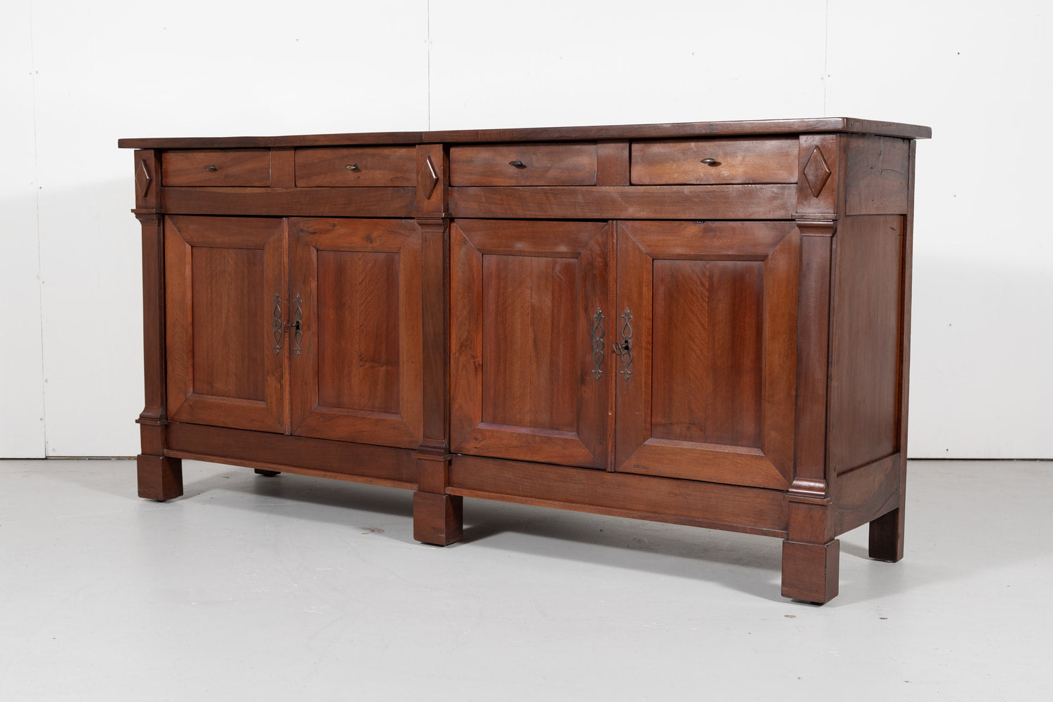 French Directoire Style Walnut Enfilade Buffet