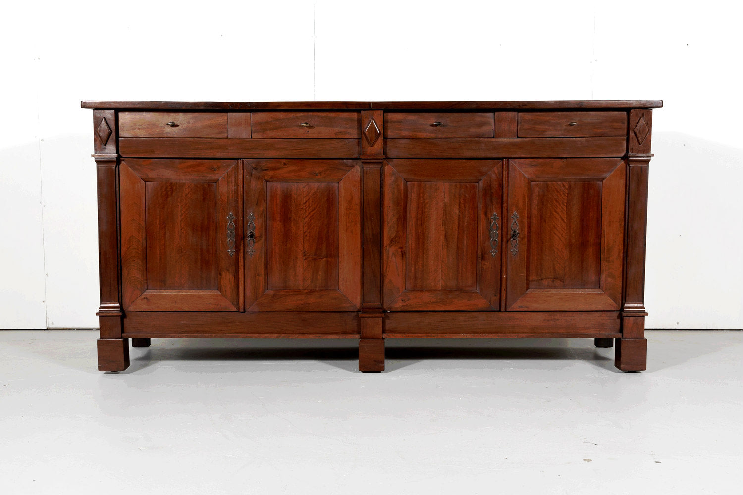 French Directoire Style Walnut Enfilade Buffet