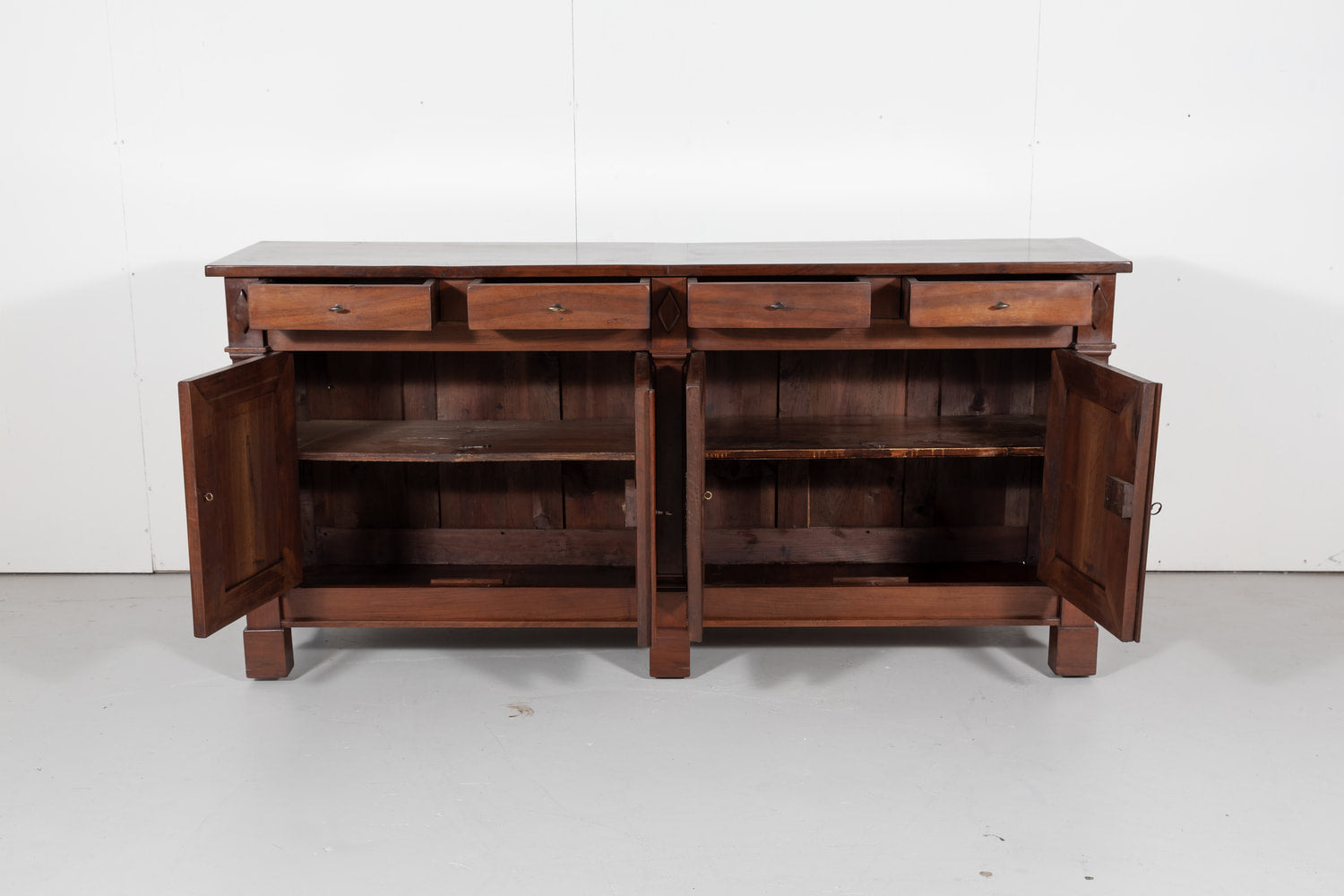 French Directoire Style Walnut Enfilade Buffet