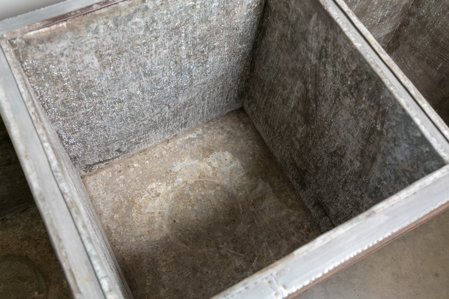 Large French Louis XVI Style Wood Jardiniere or Planter with Divided Zinc Inserts