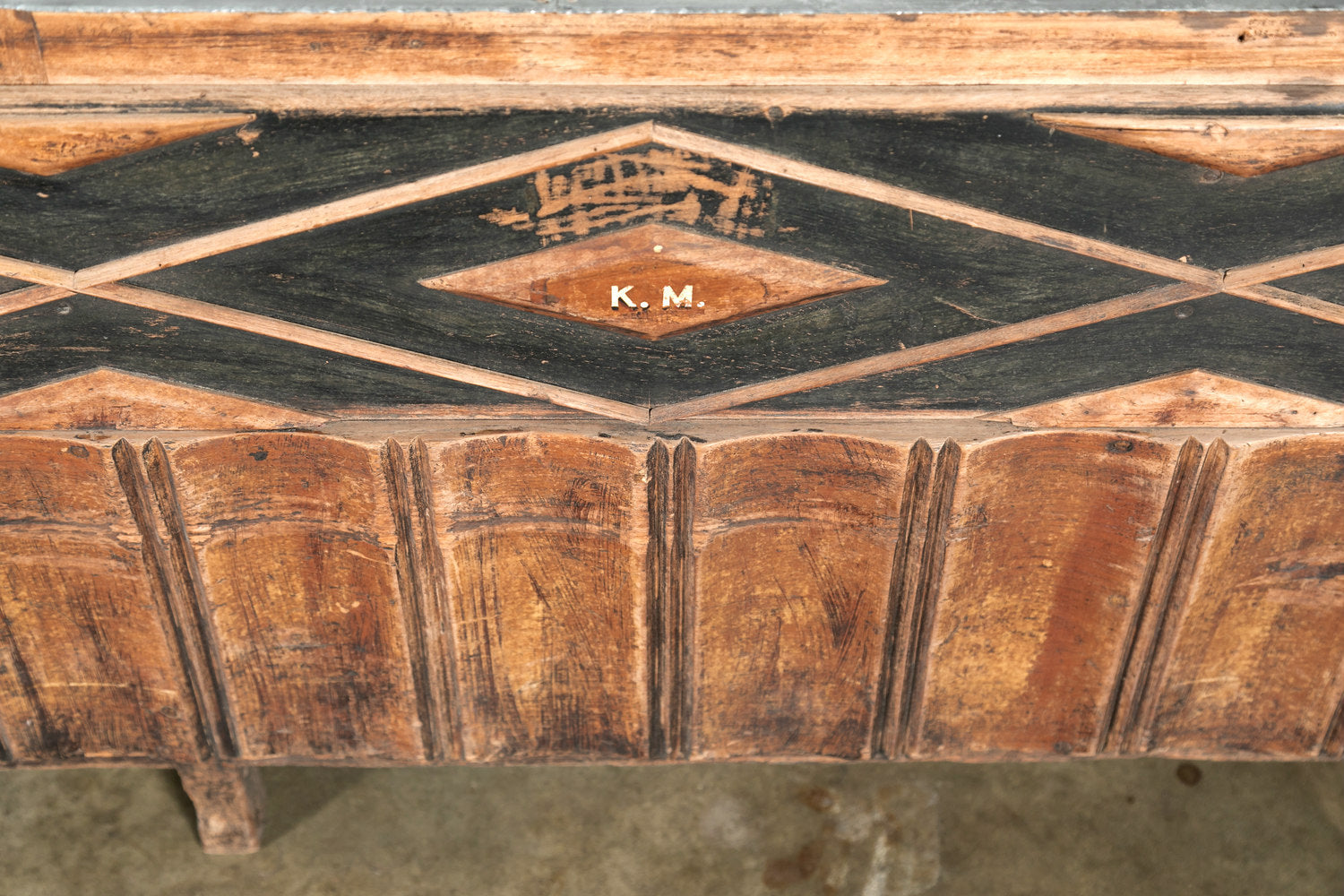 Large French Louis XVI Style Wood Jardiniere or Planter with Divided Zinc Inserts