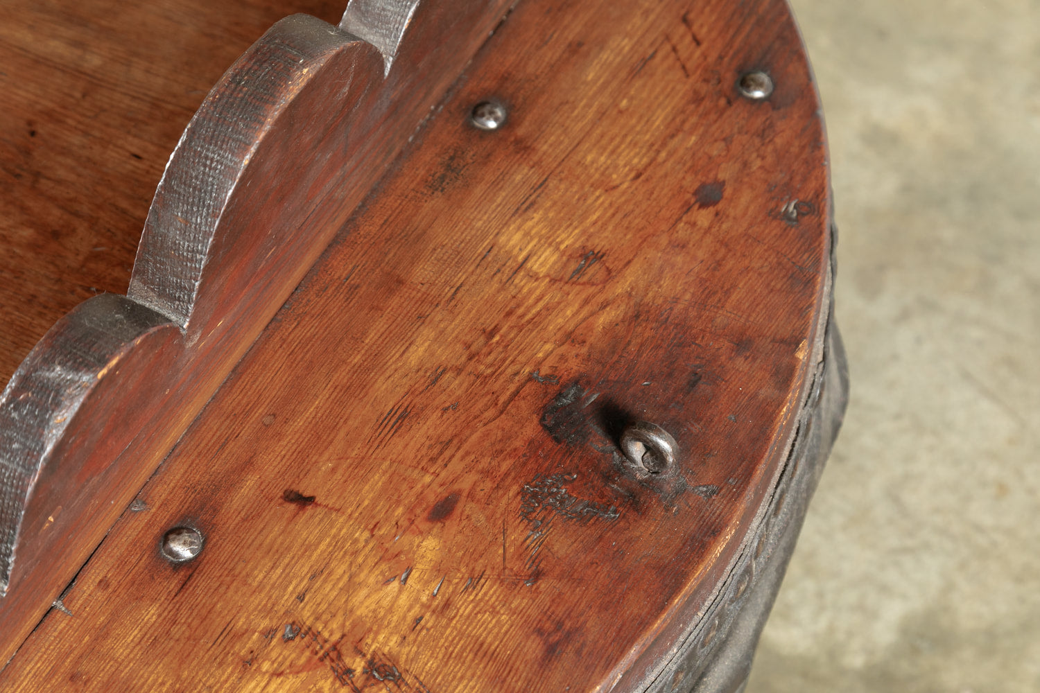 Large 19th Century French Blacksmith Forge Bellows Coffee Table