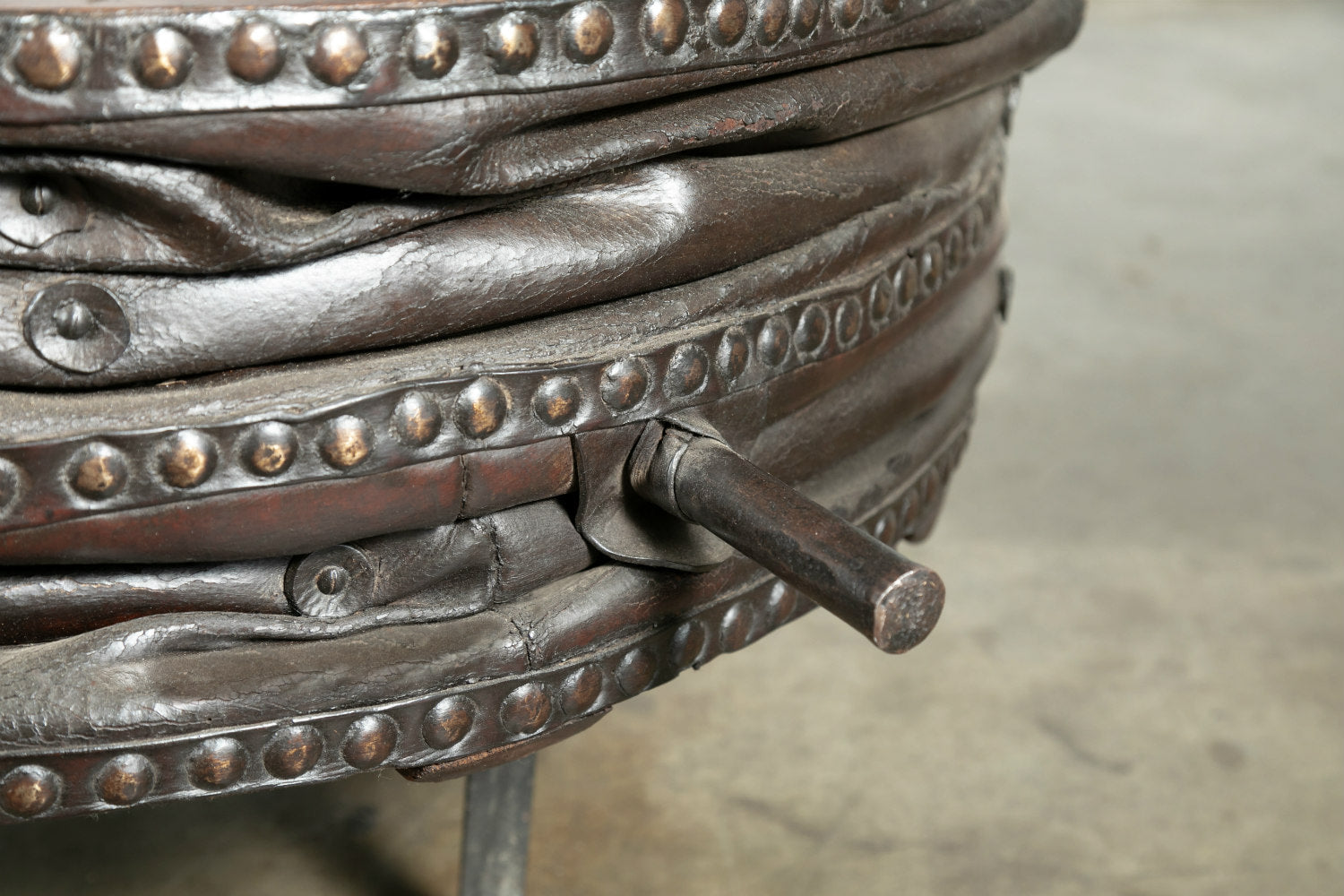 Large 19th Century French Blacksmith Forge Bellows Coffee Table