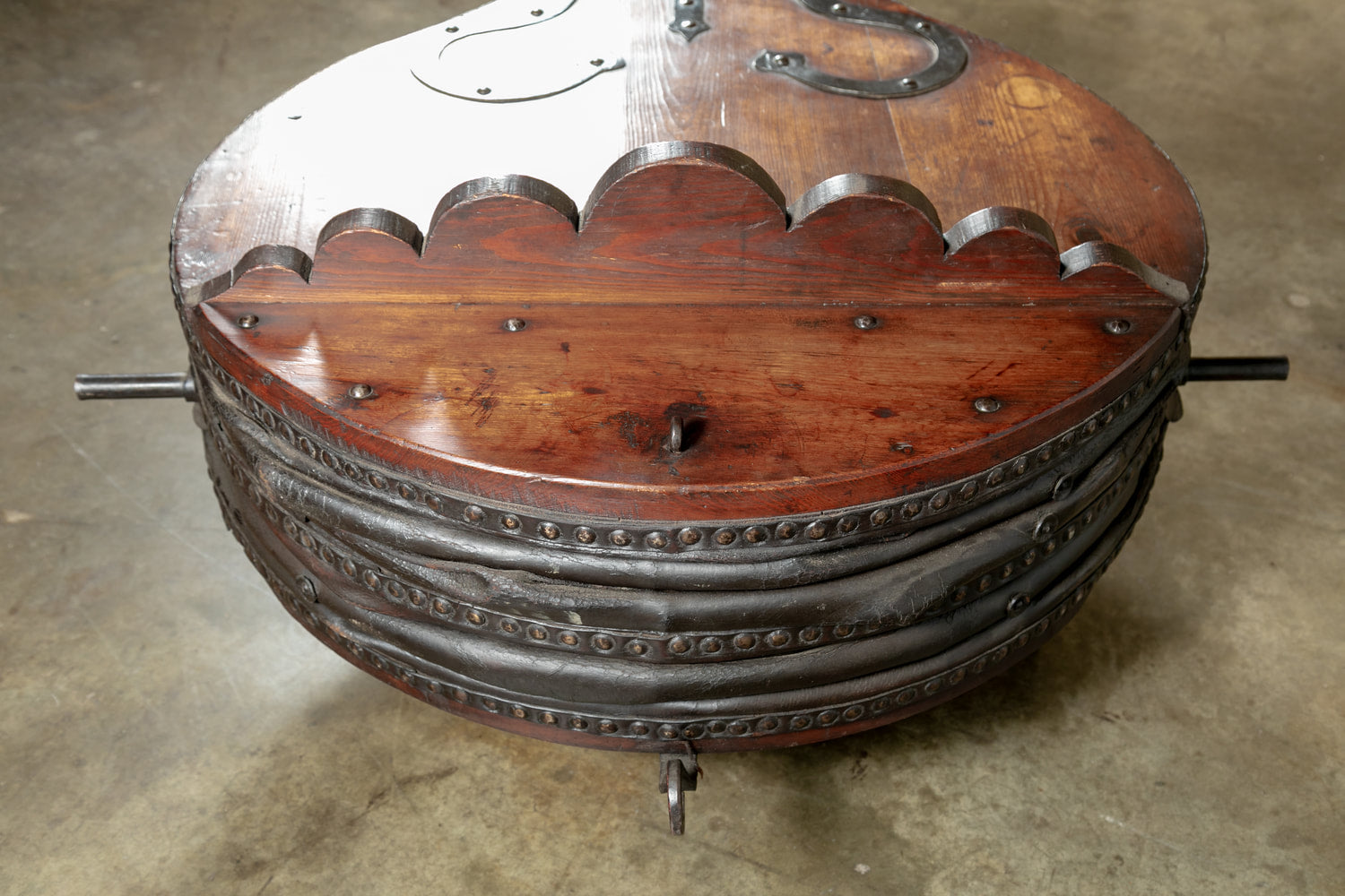 Large 19th Century French Blacksmith Forge Bellows Coffee Table