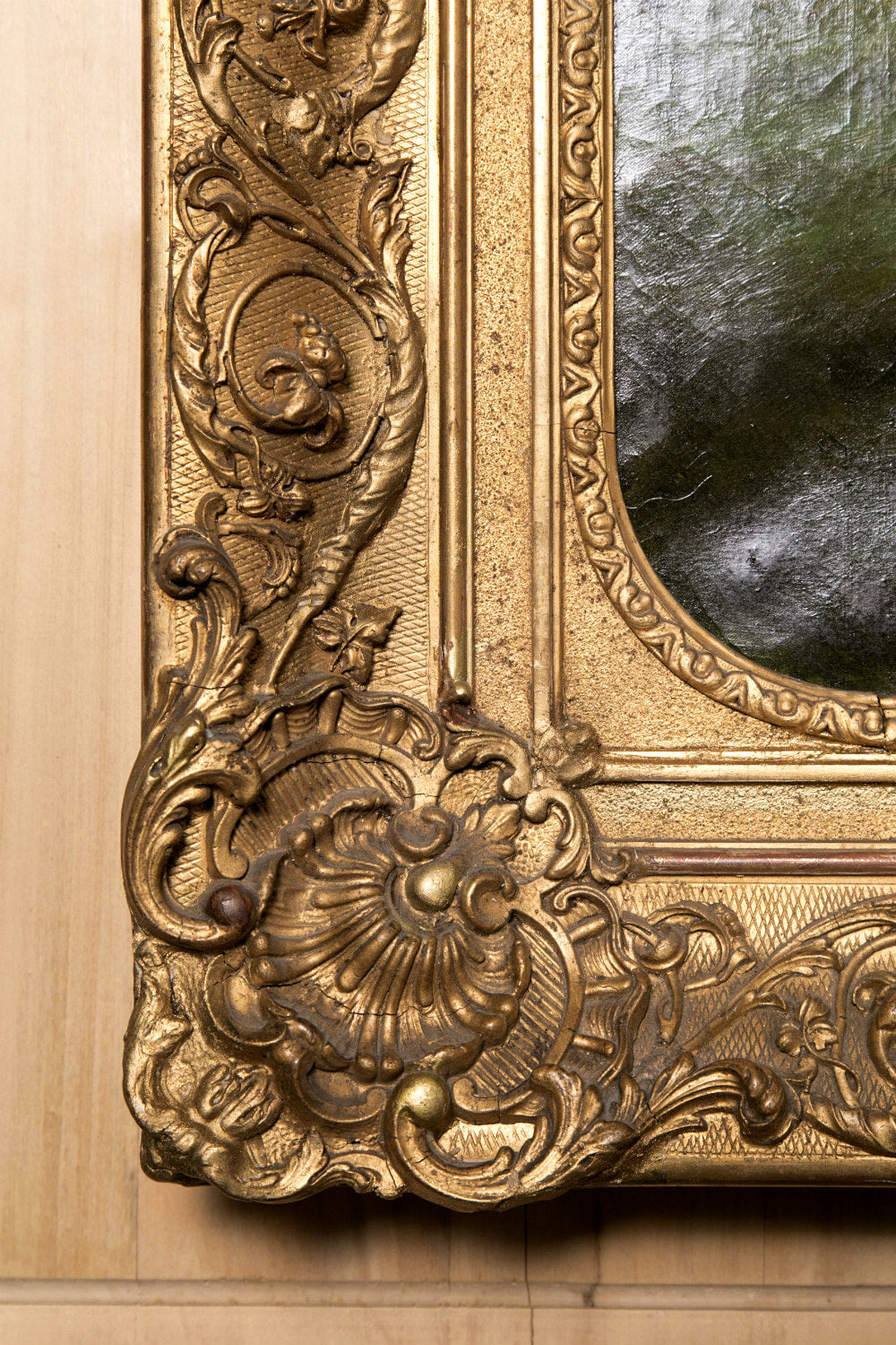 Early 19th Century Framed French Cow Painting, 