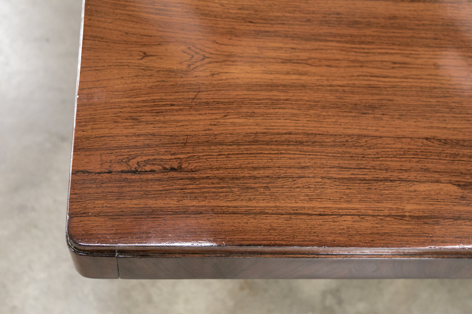 French Art Deco Coffee Table in Walnut with Ebonized Details
