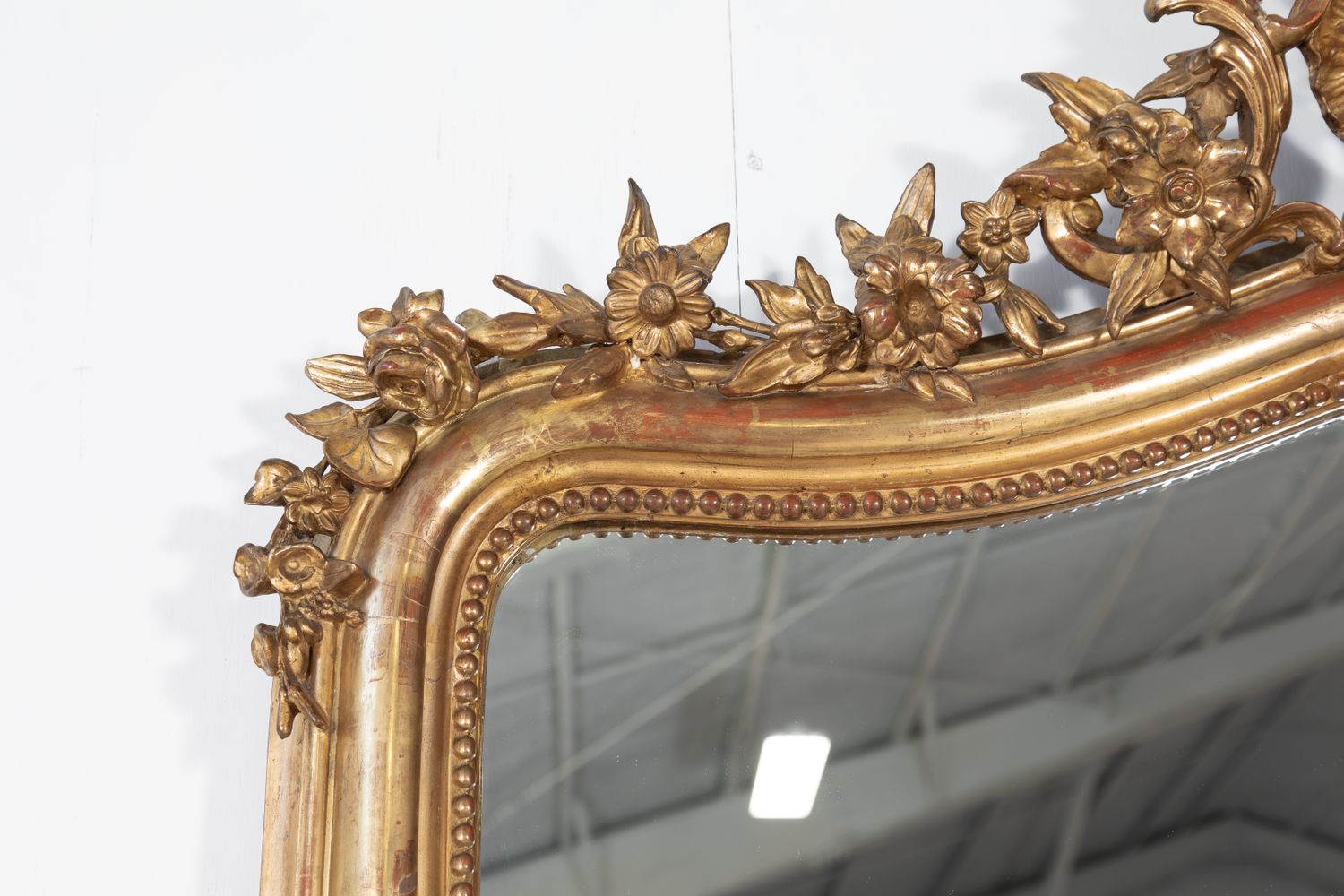 Early 19th Century Grand French Louis XV Style Rococo Giltwood Mirror