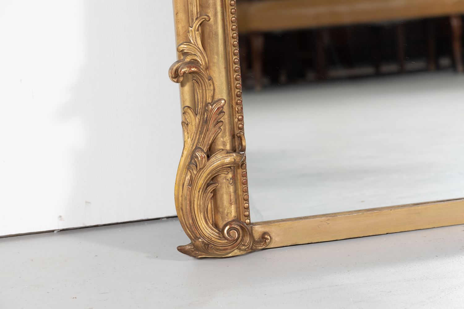 Early 19th Century Grand French Louis XV Style Rococo Giltwood Mirror