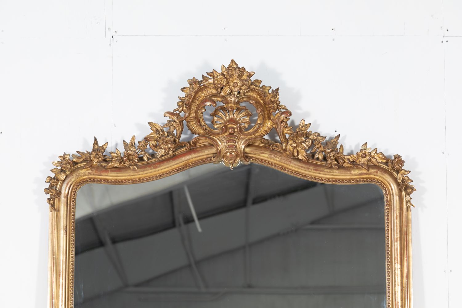 Early 19th Century Grand French Louis XV Style Rococo Giltwood Mirror