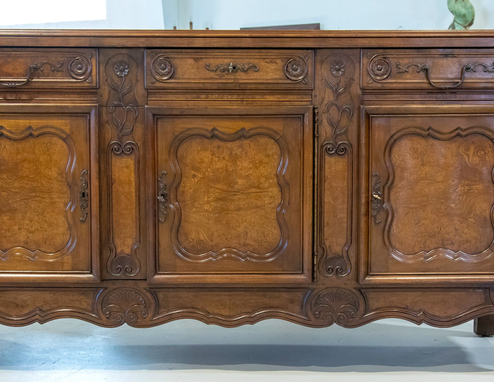 19th Century French Country Louis XV Style Bressan Enfilade Buffet