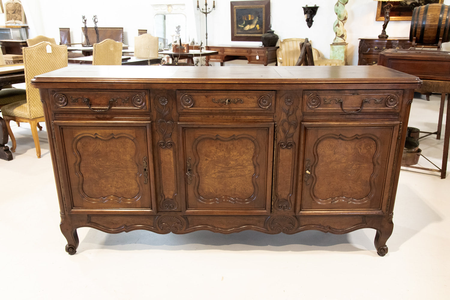 19th Century French Country Louis XV Style Bressan Enfilade Buffet