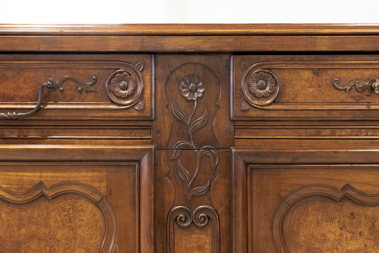 19th Century French Country Louis XV Style Bressan Enfilade Buffet