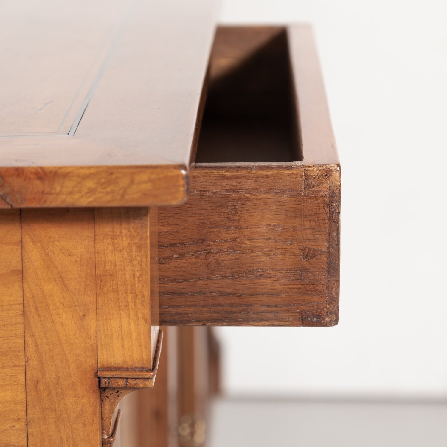 French Directoire Style Cherry Enfilade Buffet with Ebony Inlay