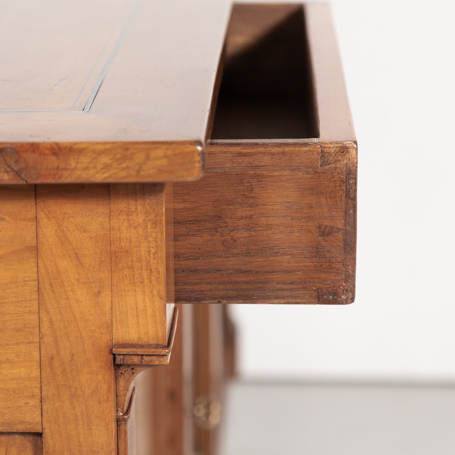 French Directoire Style Cherry Enfilade Buffet with Ebony Inlay