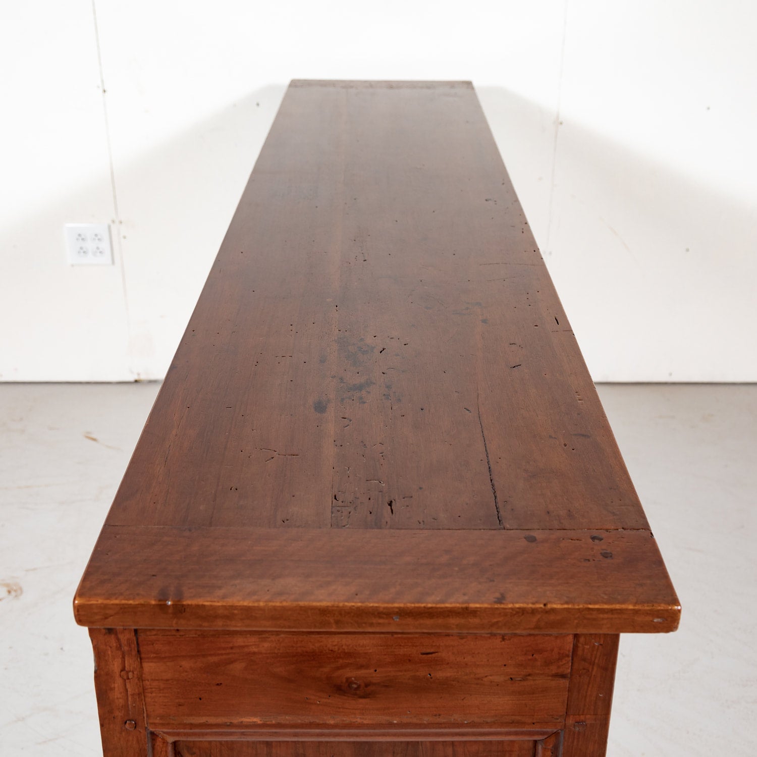 Antique French Provincial Solid Walnut Enfilade Buffet