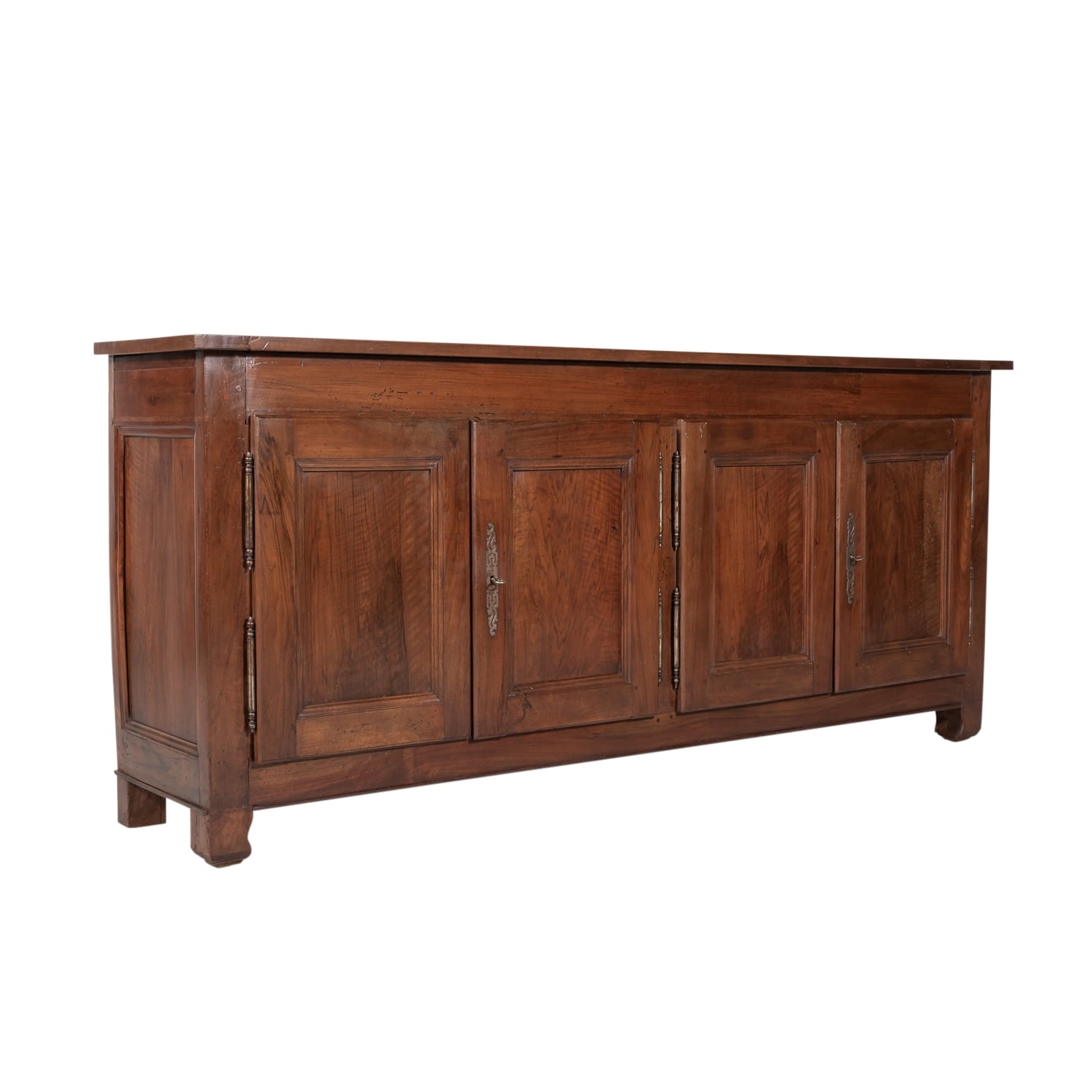 Antique French Provincial Solid Walnut Enfilade Buffet