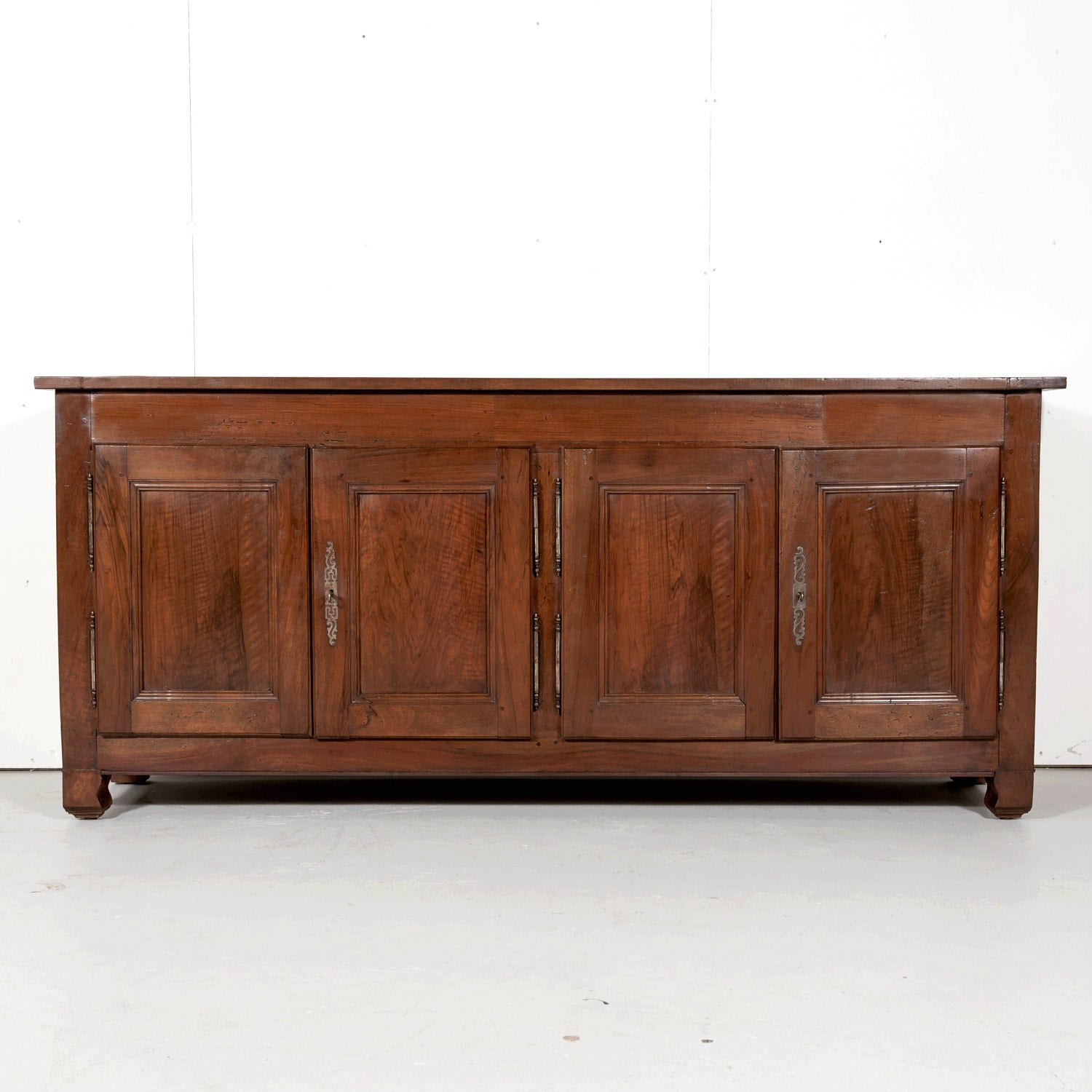 Antique French Provincial Solid Walnut Enfilade Buffet
