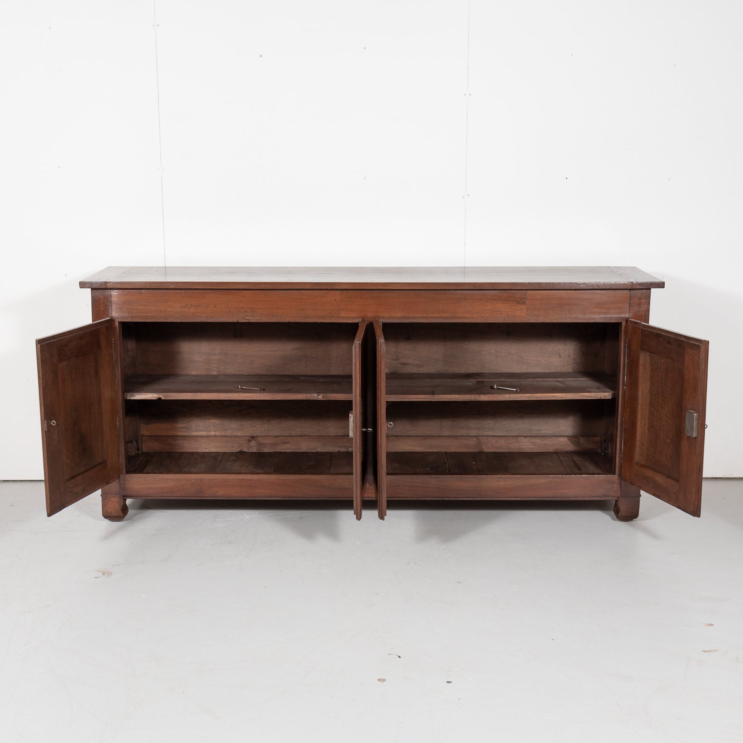 Antique French Provincial Solid Walnut Enfilade Buffet