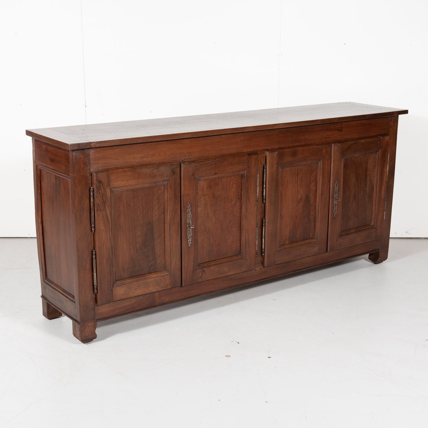 Antique French Provincial Solid Walnut Enfilade Buffet