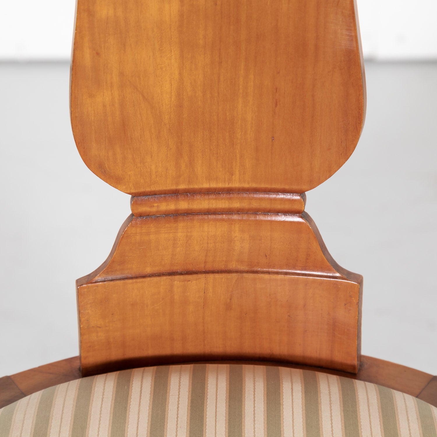 Antique French Empire Style Gondola Dining Chairs, Set of Six