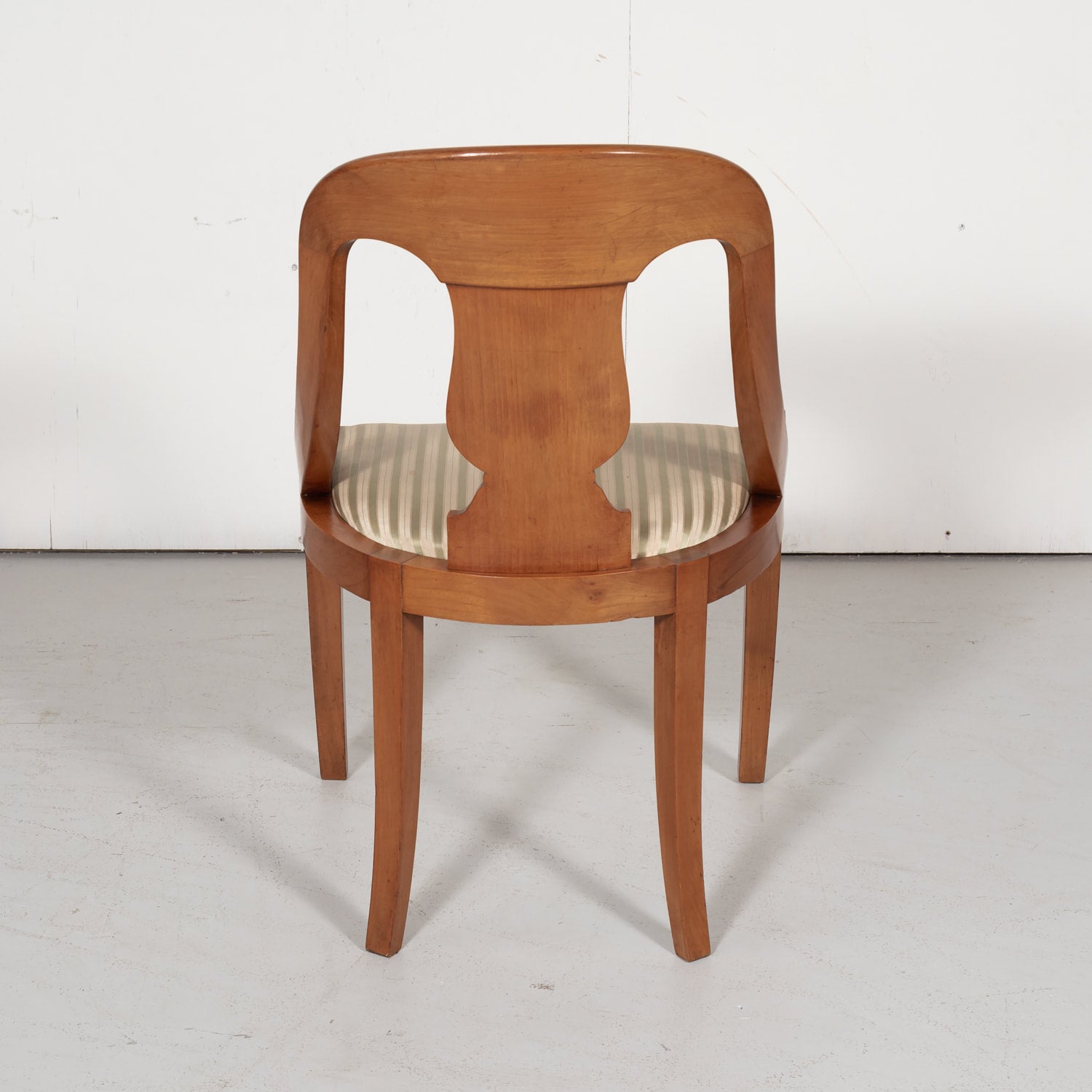 Antique French Empire Style Gondola Dining Chairs, Set of Six