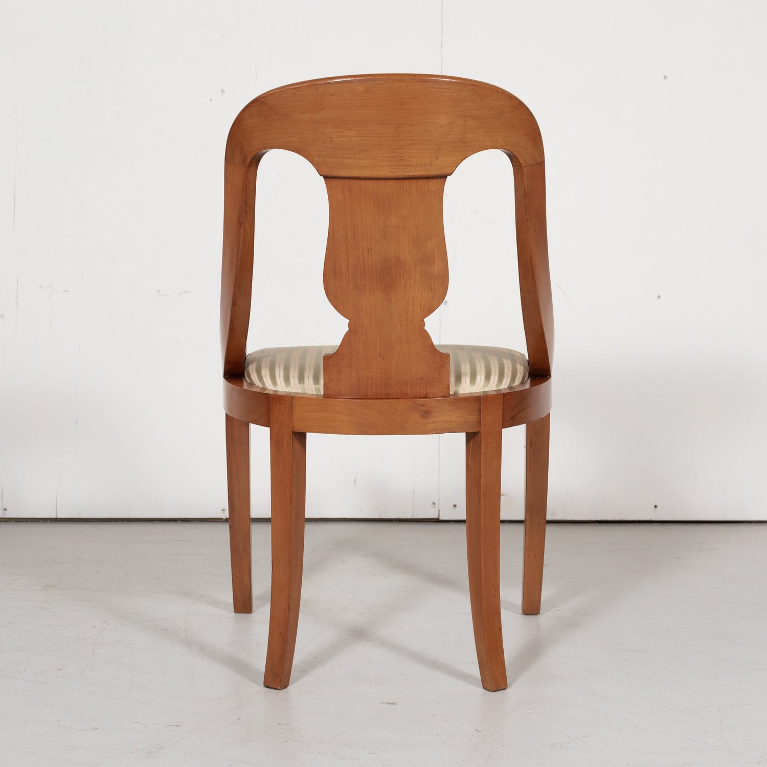 Antique French Empire Style Gondola Dining Chairs, Set of Six