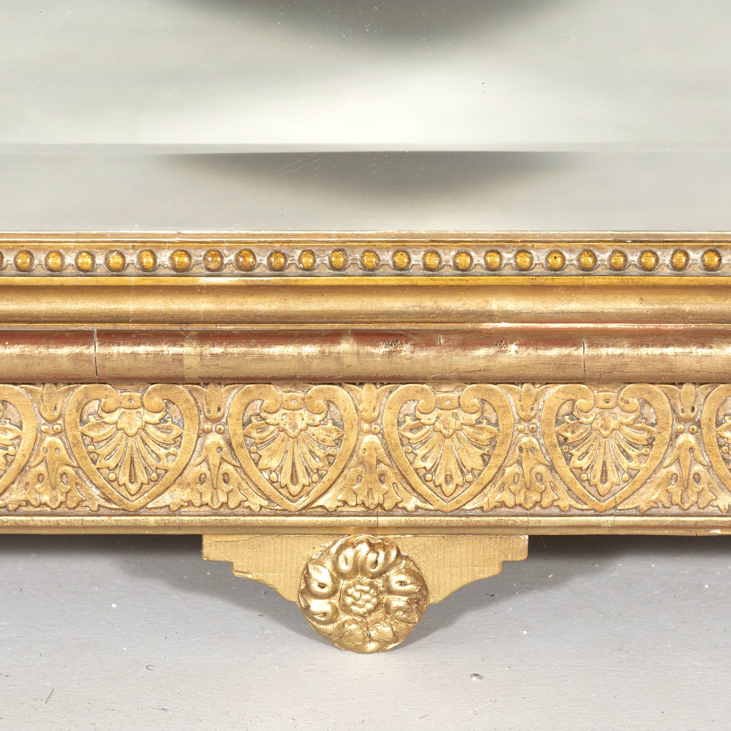 19th Century French Louis XVI Style Carved Giltwood Mirror
